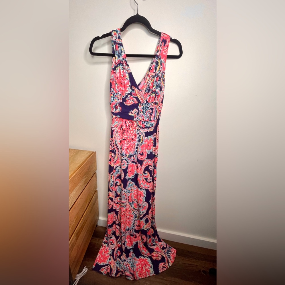 Lilly Pulitzer Sloane Maxi Dress in Pop Up For the Halibut, Small